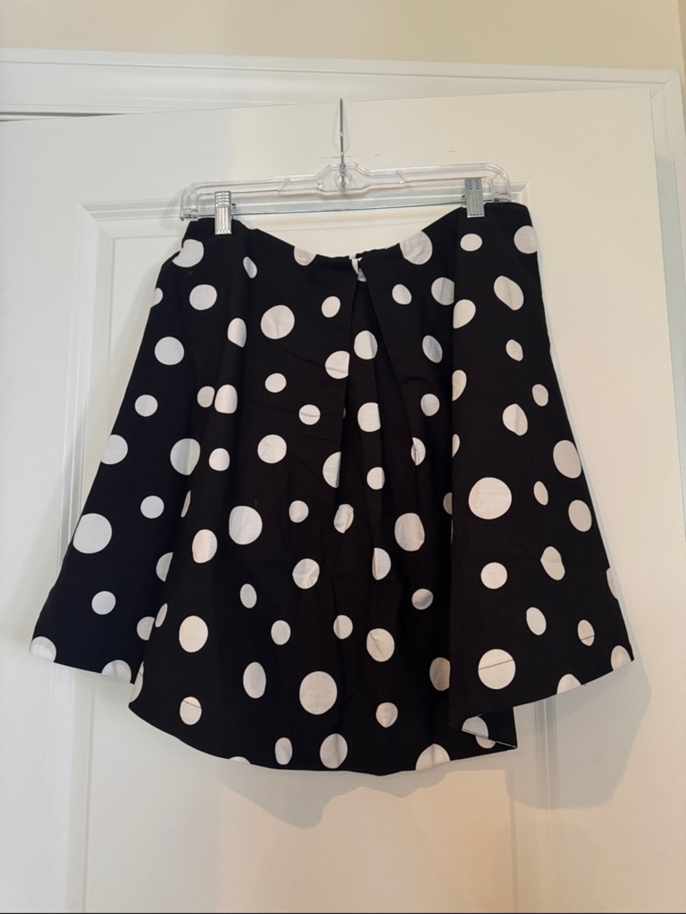 Anthropologie Black and White Polka Dot Skater Top